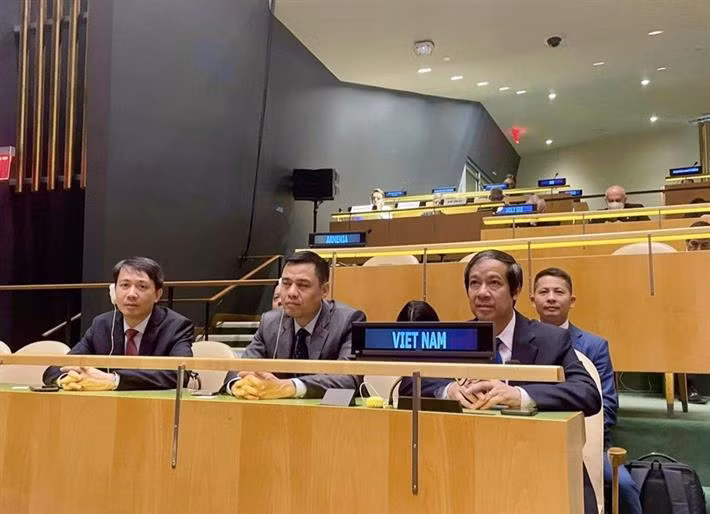 Vietnam participa en la Cumbre sobre la Transformación de la Educación al margen del 77 período de la Asamblea General de la ONU. (Fotografía: moet.gov.vn)