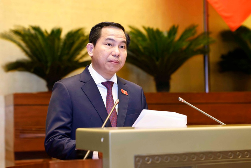El jefe de la Comisión de Finanzas y Presupuesto del Parlamento vietnamita, Le Quang Manh, en el evento. (Fotografía: VNA)