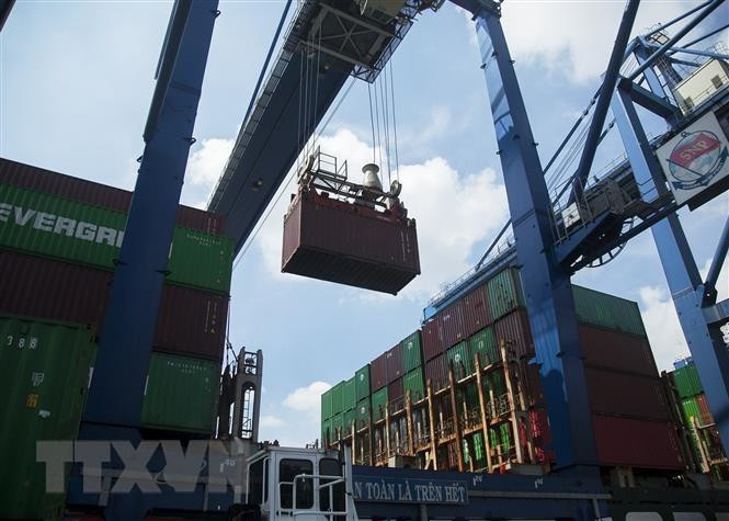 Contenedores en el puerto marítimo de Cat Lai. (Fotografía: VNA)
