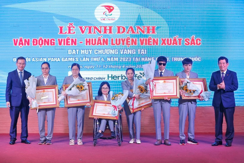 Un acto en honor a los atletas vietnamitas con discapacidad. (Fotografía: VNA)