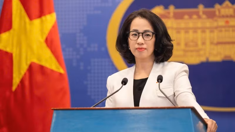 La portavoz del Ministerio de Relaciones Exteriores de Vietnam, Pham Thu Hang. (Fotografía: VNA)