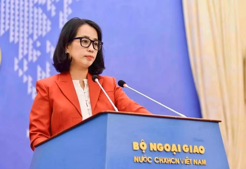 La portavoz del Ministerio de Relaciones Exteriores de Vietnam, Pham Thu Hang. (Fotografía: Ministerio de Relaciones Exteriores de Vietnam)