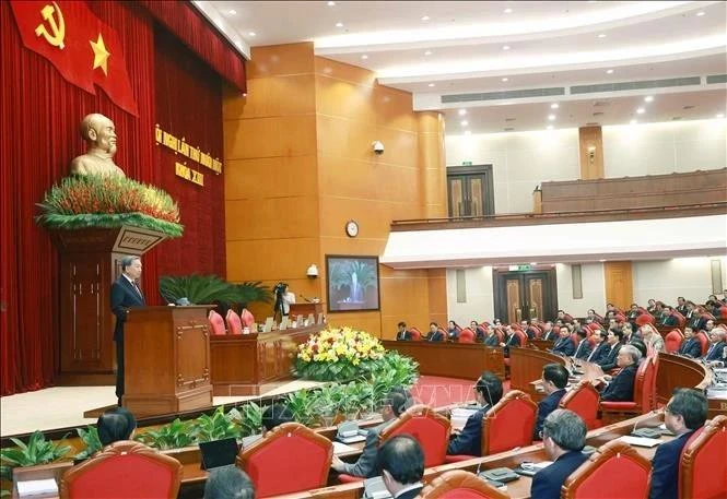 En el undécimo pleno del Comité Central del PCV del XIII mandato. (Fotografía: VNA)