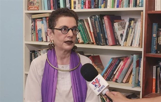 La activista de izquierda estadounidense, Merle Ratner. (Fotografía: VNA)