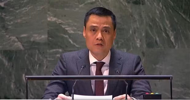 El embajador Dang Hoang Giang, jefe de la misión permanente de Vietnam ante las Naciones Unidas. (Fotografía: VNA)
