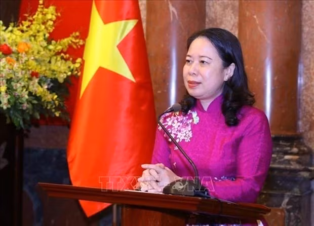 La vicepresidenta vietnamita, Vo Thi Anh Xuan. (Fotografía: VNA)