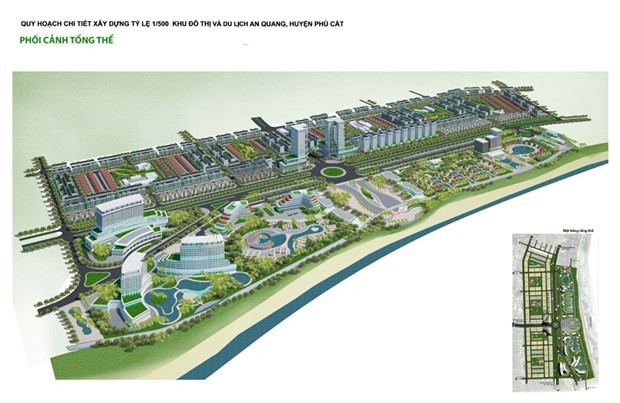 Descripción general de la zona urbana y turística de An Quang en el distrito de Phu Cat. (Fuente: sxd.binhdinh)