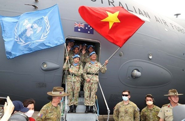 Cascos azules de Vietnam. (Fotografía: VNA)