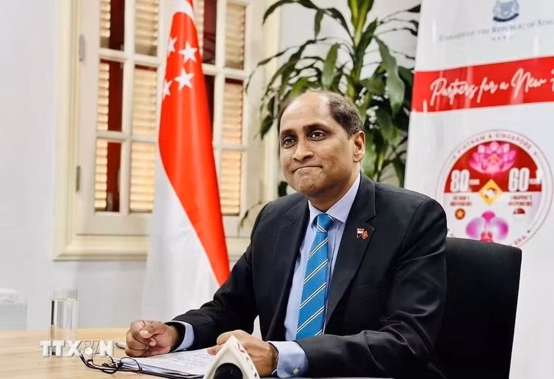 El embajador de Singapur en Vietnam, Jaya Ratnam. (Fotografía: VNA)
