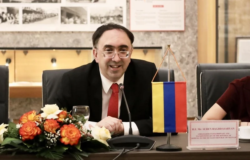 El embajador de Armenia en Hanói, Suren Baghdasaryan. (Fotografía: VNA)