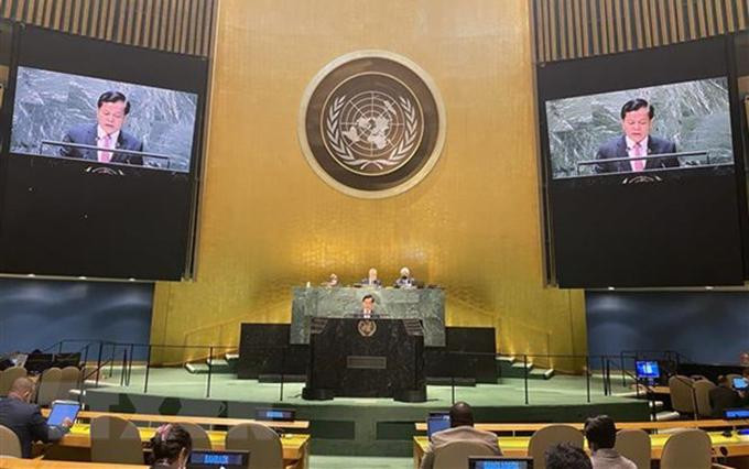 El vicecanciller vietnamita Ha Kim Ngoc en el evento. (Fotografía: VNA)