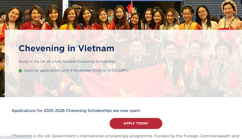 Lanzan en Vietnam convocatoria de becas del Gobierno británico