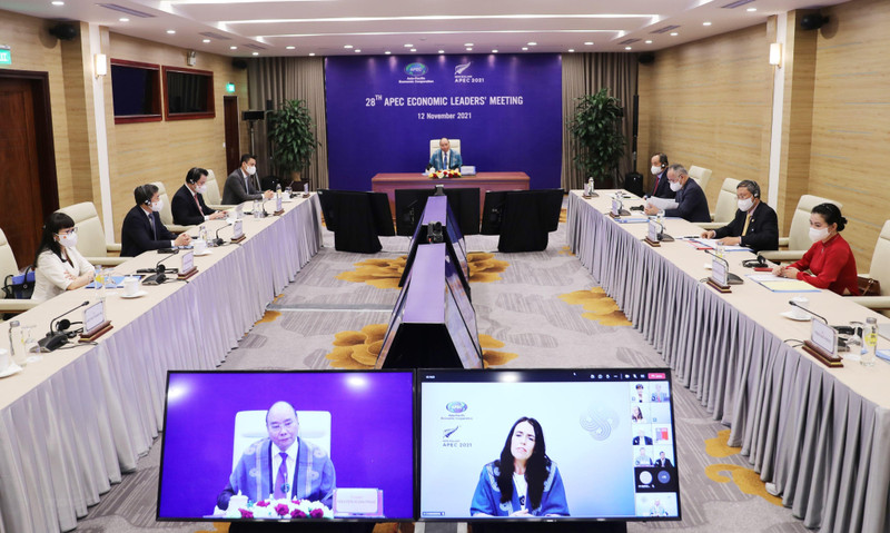 El presidente de Vietnam, Nguyen Xuan Phuc, participa en la 28 Reunión de Líderes Económicos del APEC. (Fotografía: APEC)