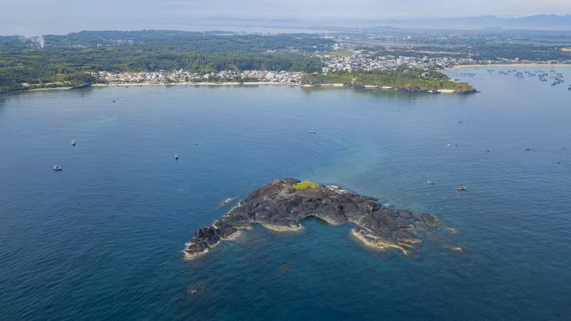 Zona de Hon Nhan, donde los pescadores suelen explotar las algas.