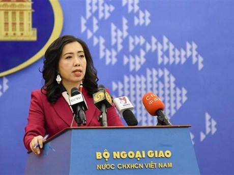 La portavoz de la Cancillería vietnamita, Le Thi Thu Hang. (Fotografía: VNA)