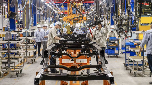 El índice de producción industrial en julio sube un 3,9 por ciento frente a junio. (Fotografía: VNA)