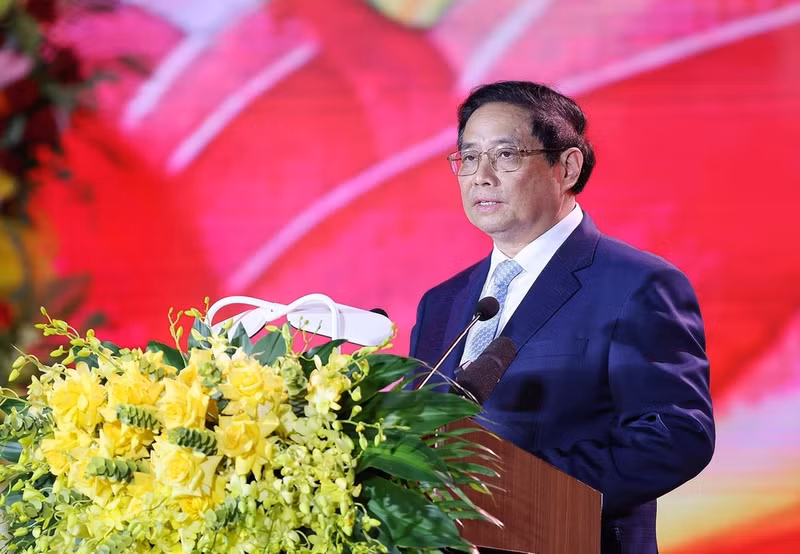 El primer ministro Pham Minh Chinh en el evento. (Fotografía: VNA)