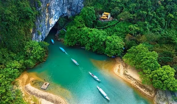 El Parque nacional de Phong Nha-Ke Bang aspira a recibir a tres millones de turistas. (Fotografía: VNA)