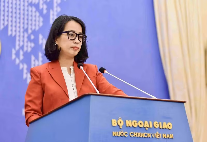 La portavoz del Ministerio de Relaciones Exteriores de Vietnam, Pham Thu Hang. (Fotografía: Ministerio de Relaciones Exteriores de Vietnam)