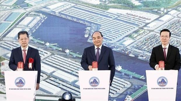 El presidente de Vietnam, Nguyen Xuan Phuc, da inicio al proyecto. (Fotografía: VNA)