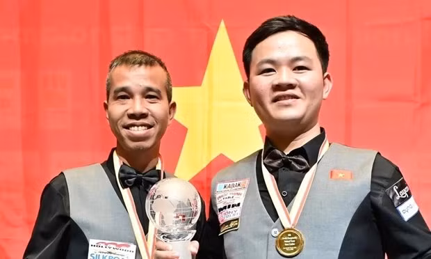 Los jugadores vietnamitas Tran Quyet Chien y Bao Phuong Vinh. (Fotografía: Billard1)