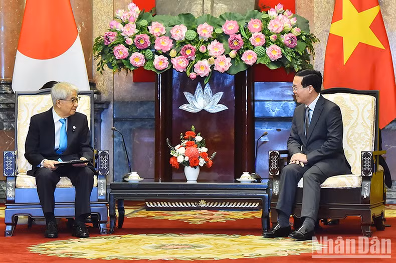 En la reunión. (Fotografía: Nhan Dan)