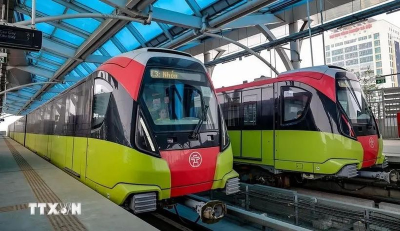 Vía ferroviaria urbana-tramo Nhon-estación de Hanói. (Fotografía: VNA)