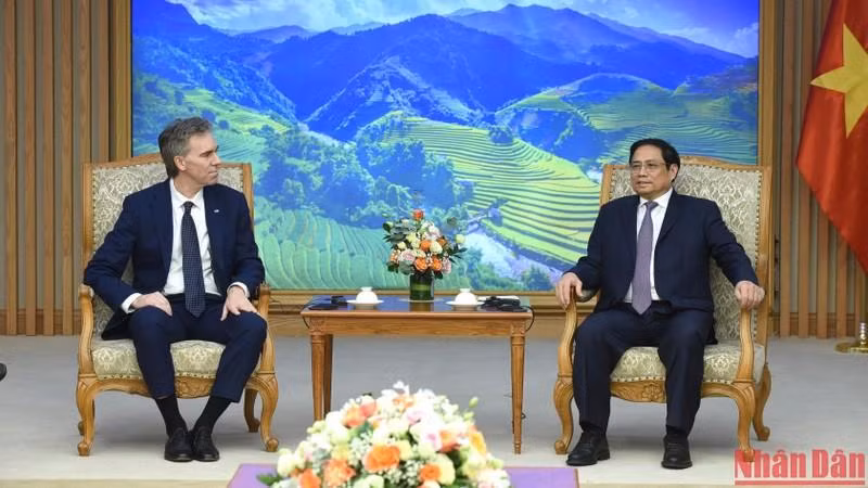 En la reunión. (Fotografía: Nhan Dan)