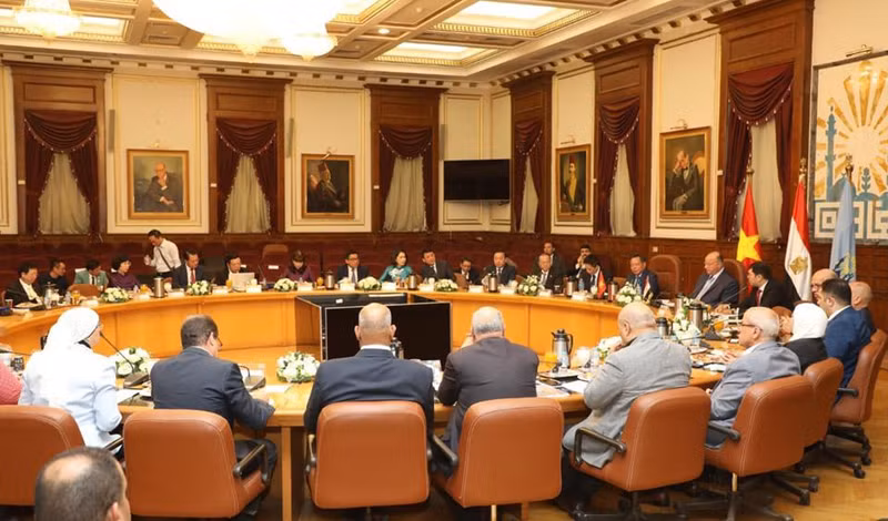 Escena del encuentro. (Fotografía: VNA)