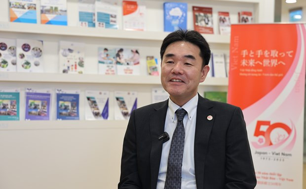 El representante en jefe de la JICA en Hanói, Sugano Yuichi. (Fotografía: VNA)