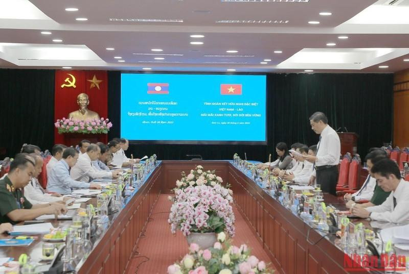 En la reunión entre dirigentes de Son La y el embajador de Laos en Vietnam. (Fotografía: Nhan Dan)