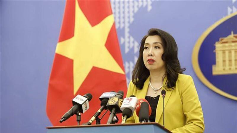 La portavoz de la Cancillería de Vietnam, Le Thi Thu Hang. (Fotografía: VNA)
