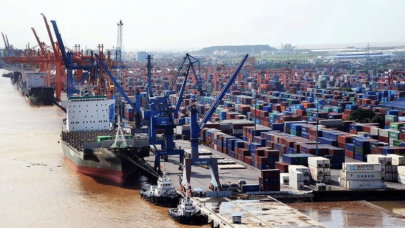 Puerto de Dinh Vu, en la ciudad de Hai Phong. (Fotografía: Nhan Dan)