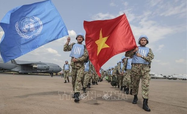 Cascos azules de Vietnam. (Fotografía: VNA)