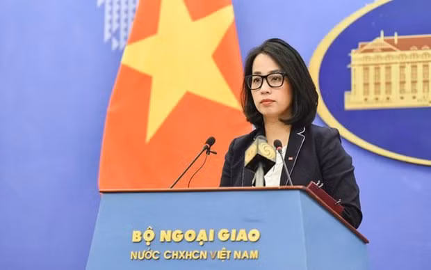 La vocera adjunta de la Cancillería de Vietnam Pham Thu Hang. (Fotografía: VNA)