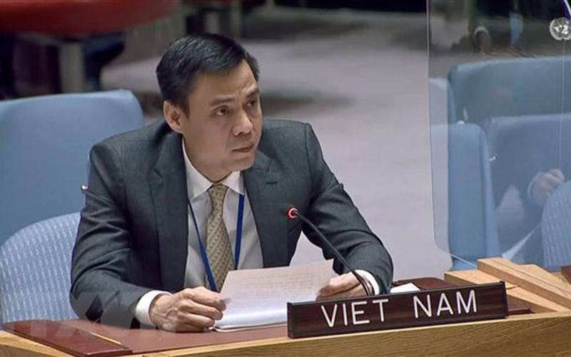 El embajador Dang Hoang Giang, jefe de la misión permanente de Vietnam ante las Naciones Unidas. (Fotografía: VNA)
