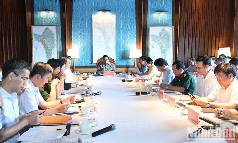 Escena de la reunión. (Fotografía: Nhan Dan)