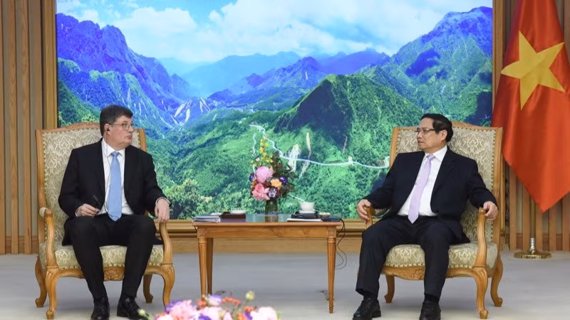 Escena de la reunión. (Fotografía: Nhan Dan)