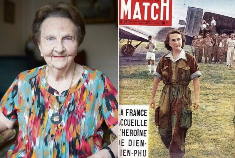 Prensa francesa publica la imagen de Geneviève de Galard. (Fotografía: VNA)