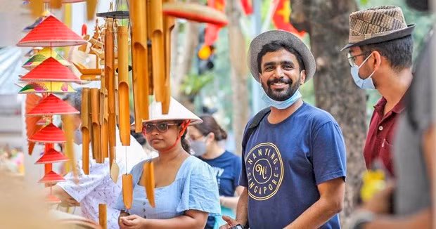 Turistas internacionales en Vietnam. (Fotografía: VNA)