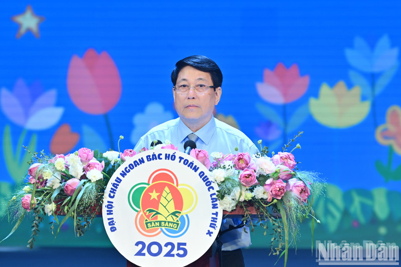 El presidente de Vietnam, Luong Cuong, interviene en el evento. (Fotografía: Nhan Dan)
