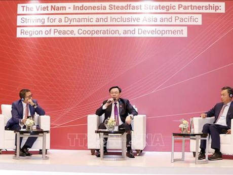 El presidente de la Asamblea Nacional de Vietnam, Vuong Dinh Hue, en el foro. (Fotografía: VNA)