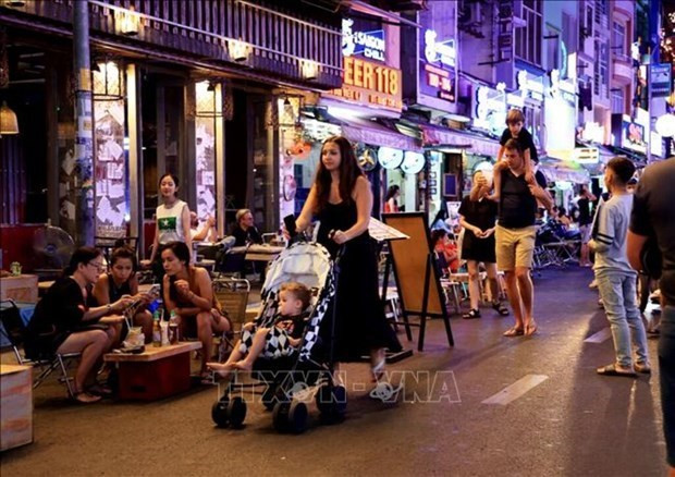 La calle de Bui Vien, en el centro de Ciudad Ho Chi Minh. (Fotografía: VNA)