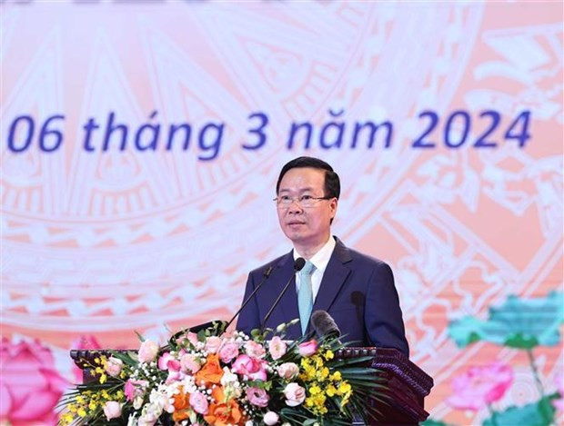 El presidente de Vietnam, Vo Van Thuong. (Fotografía: VNA)
