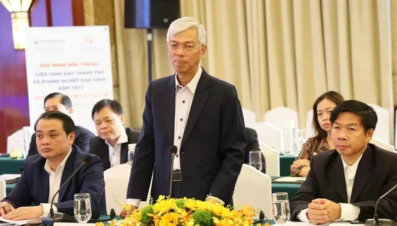 El vicepresidente del Comité Popular de Ciudad Ho Chi Minh Vo Van Hoan habla en el evento. (Fotografía: Nhan Dan)