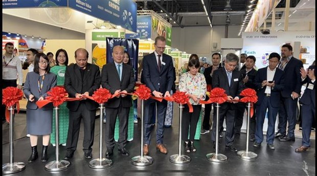 Ceremonia de inauguración del pabellón nacional de Vietnam en la feria internacional de la industria alimentaria (Anuga) 2023. (Fotografía: VNA)