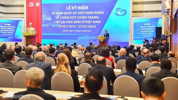 El canciller vietnamita Bui Thanh Son en la conmemoración. (Fotografía: baoquocte.vn)
