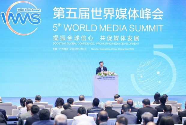 En la quinta Cumbre Mundial de Medios. (Fotografía: VNA)