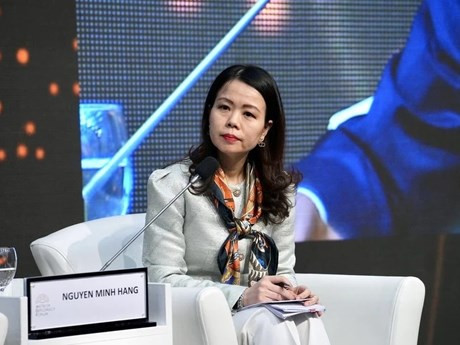 La viceministra de Relaciones Exteriores de Vietnam Nguyen Minh Hang en el evento (Fuente:VNA)