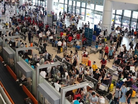 En el Aeropuerto Internacional de Noi Bai, Hanói. (Foto: VNA)
